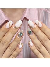 リミズネイルビューティー 名駅店(RimisNailxbeauty)/大きめパーツが可愛い