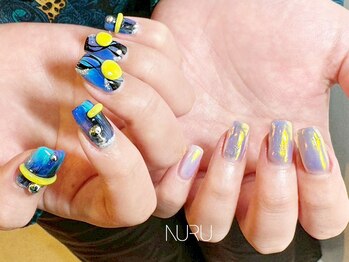 ヌル ネイル 堀江(NURU NAIL HORIE)/個性派☆アシメネイル