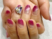 ネイルズアリー 立川店(Nails ally)/ギャラクシー×ビジュー×ハート