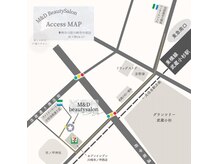 エム アンド ディー 武蔵小杉店(M&D)の雰囲気（アクセス　map　左手には市ノ坪神社がございます。）