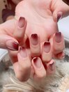 ぶどう色　ダブルグラデーション