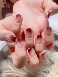 ぶどう色　ダブルグラデーション