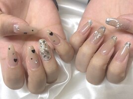 ガラスフレンチネイル