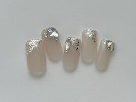 ラメフレンチビジュー初回￥7800