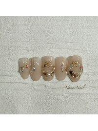 リース×クリスマスネイル