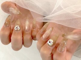 大人上品ビジュー/ベージュマグ