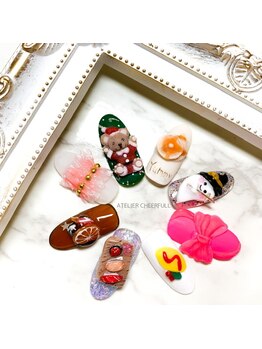 アトリエチアフル(ATELIER CHEERFULL)/お断りの多い3Dネイルも!!