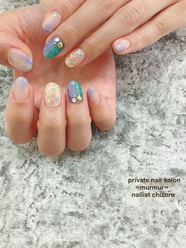 プライベート ネイルサロン マーマ(murmur)/人魚の鱗ネイル