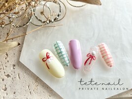 おきゃわリボン×ゆるチェック柄