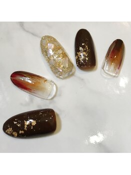 アラ ウィー ナッティー ネイル 北千住店(Aala wi Natty nail)/ブラウンニュアンスネイル