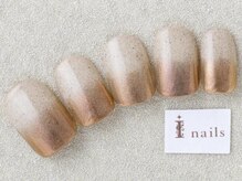 アイネイルズ 三宮店(I nails)/異素材ブラウン￥7000