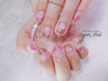 シュガーネイル(sugar nail)/ハート変形フレンチ