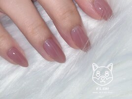 烏龍ミルクティーネイル