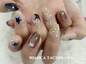 ビアンカ フロム中武立川店(Bianca)/星ネイル¥10000