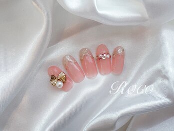 ネイルアンドアイラッシュ ロコ(ROCO)/ブライダル上品エレガントネイル