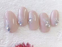 ナル バイ ネイルブレイク(Nalu by Nail Break)/ピンクベージュ×きらきら