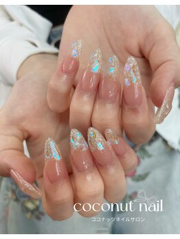 ココナッツネイル/キラキラネイル