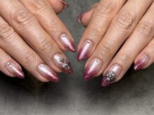 多色ラメグラデ×オーロラ