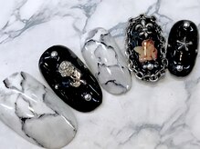 ビービーネイル(BB)/ロックな大理石ネイル