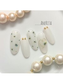 赤毛のアン☆押し花ネイル