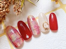 アミネイルズ(AmiNails)/チェック柄ネイル♪