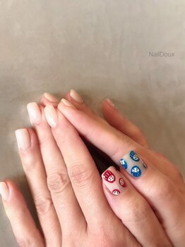 新春だるまちゃんネイル Pg ネイル ドゥ 岡山駅前店 Nail Doux のフォトギャラリー ホットペッパービューティー