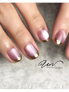 アンドットネイルズ(UN.nails)/マグ×ミラーフレンチ