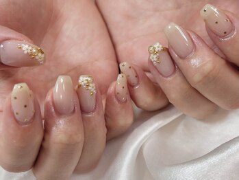 上品フラワーネイル