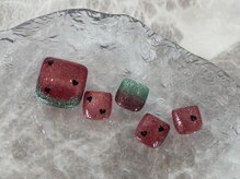 グリッター(GLITTER)/スイカネイル