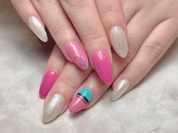 推しカラーネイル☆