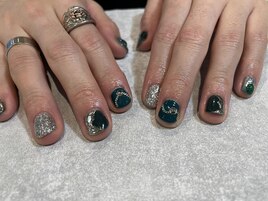 メンズシルバーネイル