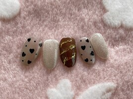 バレンタインアートネイル