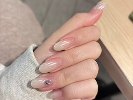 ガラスフレンチネイル