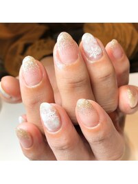雪の結晶ネイル