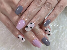 手書き/ワンカラー/ハート