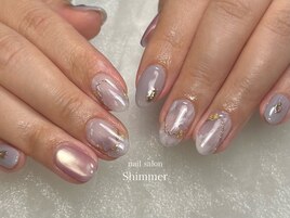 紫陽花カラーニュアンスネイル
