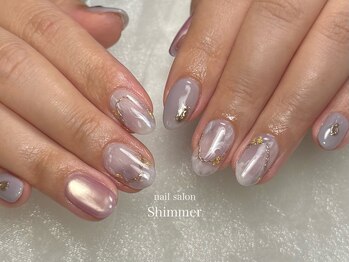 シマー(Shimmer)/紫陽花カラーニュアンスネイル