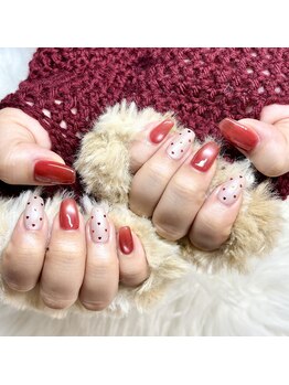 マイオティック ネイル(miotic nail)/ハートドットデザイン