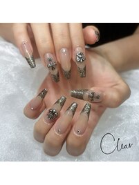 ラメフレンチネイル