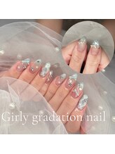 アイリッシュネイル 久屋大通店(Irish Nail)/グラデーションガーリーネイル
