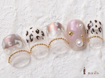 アイネイルズ 横浜WEST店(I-nails)/レオパードフレンチ11500円