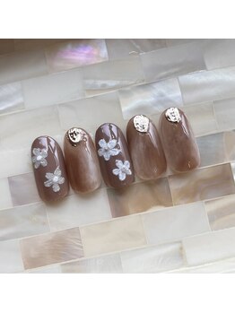 エスネイル(Snail)/ニュアンス×フラワー