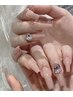 【HAND/¥6080】ワンカラー+大きいパーツ/ビジュー2個まで[初回オフ無料]