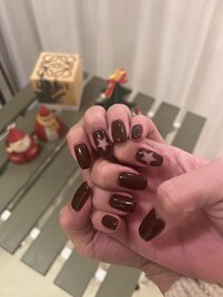 ボルドー星ネイル