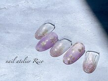 ネイルアトリエ リコ(nail atelier Rico)/ニュアンスフラワーネイル