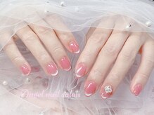 エンジェルネイルサロン(Angel nail salon)/マグネットフレンチxパーツ追加
