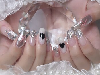 きらきらリボンネイル