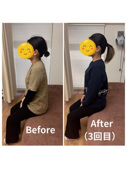 市川本八幡リーフ整骨院/ビフォーアフター/首肩こり整体