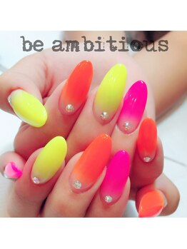 ネイルサロンアンドスクール ビーアンビシャス(be ambitious)/ネオンカラーは心のサプリ☆