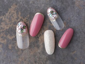 サンミーゴネイル 神戸店(Sunmego Nail)/キラキラシェルネイル